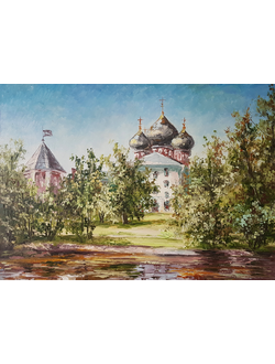 Пейзаж Мостовая башня и Покровский собор в Измайлове Круглова Светлана