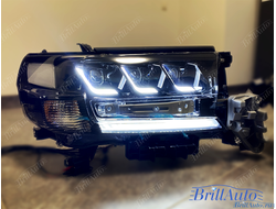 Фары Toyota Land Cruiser 200 в стиле LEXUS, БЕГАЮЩИЕ