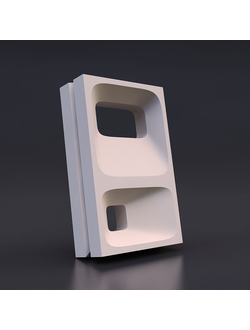 Декоративный 3D блок для перегородки из гипса (модель 01)