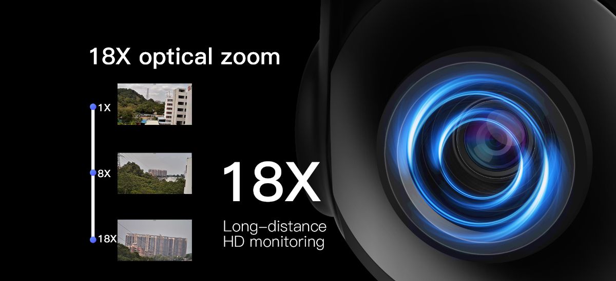 VStarcam C8866Q-х18 уличная поворотная WiFi/LAN видеокамера с DVR. Full  HD 4 Мп (zoom 18) до - 25 г