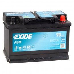 EXIDE AGM 70Ah 760A EK700 Start-Stop