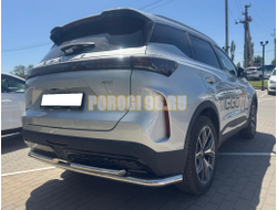 Защита заднего бампера угловая большая двойная Папа Тюнинг d60/42 для Chery Tiggo 7L 2025-