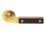 Дверные ручки Morelli Luxury "TREE" OTL/WENGE Цвет - Золото со вставкой ВЕНГИ