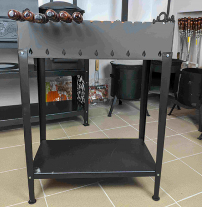 Высокий мангал, толщина 4мм (соты/узоры)