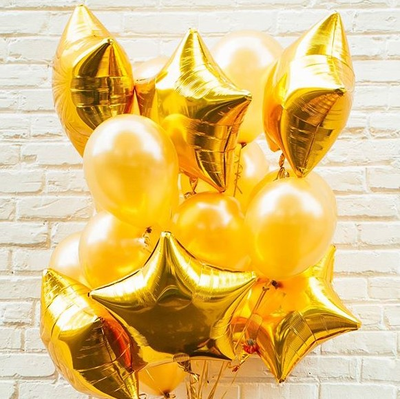 Шар (18''/46 см) Звезда, Золото