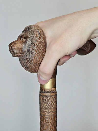Трость "Лев Резной - Африка" В единственном экземпляре