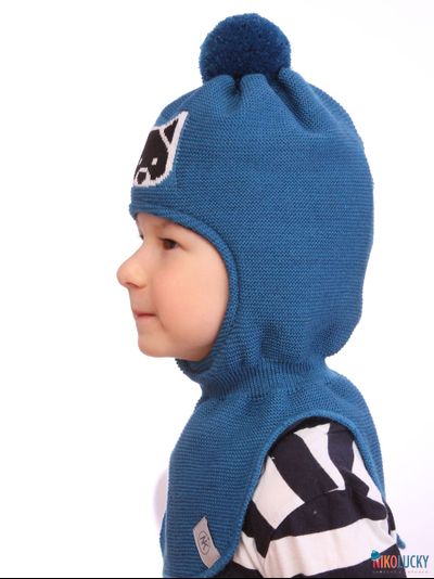 Шапка-шлем  21101-10, цвет синий,черный,белый, р. 48-50