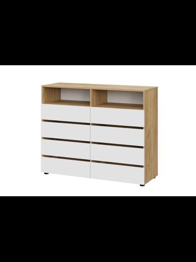 Абрау комод Дуб золотой/Белый