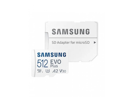 Карта памяти Samsung Micro SDXC (MB-MC512SA/KR) 512GB EVO PLUS U3, V30, A2 + adapter