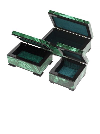 Шкатулка из натурального малахита, разные размеры