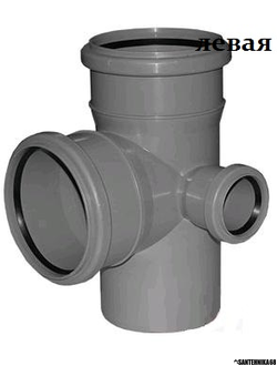 Крестовина двухплосткостная для канализации Политэк 110х110х110 110х110х50 110х50х50 левая правая под 90гр.