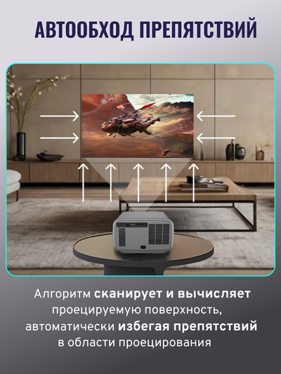 Проектор Everycom CubeLite Ultra Full HD, Андроид 15.0, 3/128Gb, 3200 Ansi люменов