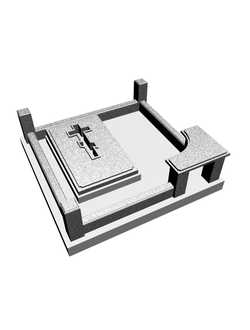Гранитный комплекс на могилу Крест