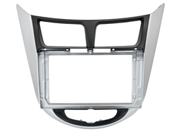 Переходная Рамка HYUNDAI Solaris 2011-2017 BLACK/SILVER, 9" (Incar RHY-FC803)