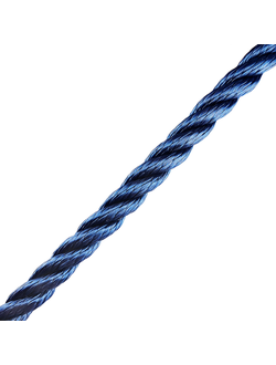 3-прядный полиэстеровый трос, 10 мм, темно-синий