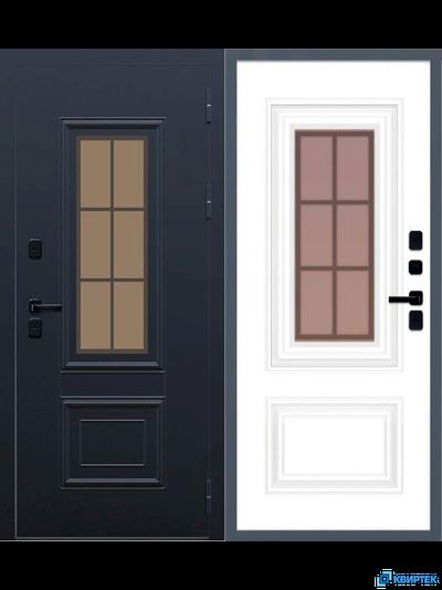 Дверь входная металлическая с терморазрывом ТЕРМО СО СТЕКЛОПАКЕТОМ купить в Челябинске | КВИРТЕК