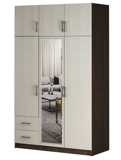 Шкаф 3-х створки с ящиками 1,29м ЛДСП (BTS)