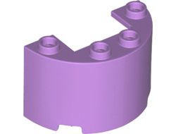 Cylinder Half 2 x 4 x 2 with 1 x 2 Cutout, Medium Lavender (24593 / 6249772)