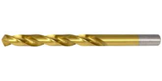 Сверло спиральное ВИЗ с цилиндрическим хвостовиком средней серии класс А, покрытие нитрид-титан, сталь Р6М5, ГОСТ 10902