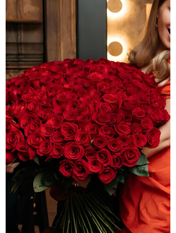 201 красная роза Голландия 80 см