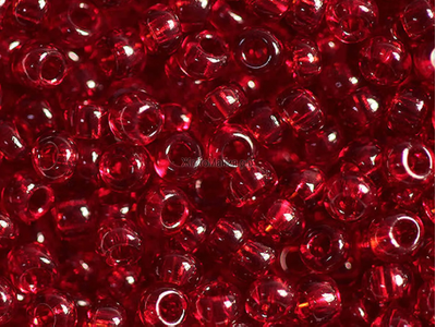 БИСЕР PRECIOSA 10/0 90090 ПРОЗРАЧНЫЙ ГЛЯНЦЕВЫЙ РУБИНОВЫЙ (5г)