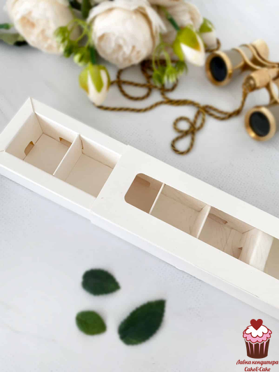 Коробка для 5 конфет Белая