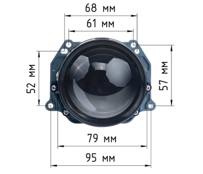 Билед модули Aozoom A20 2024 3.0 дюйма, 2 чипа, 5500K, 12V, 53W/70W, крепление 3R (комплект, 2шт)