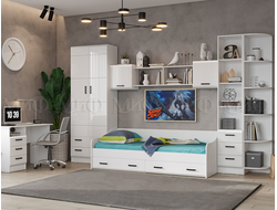 Мебель для детской модульная Вега NEW, белый глянец
