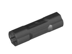 Technic, Axle Connector 3L, Black (26287 / 6286381)