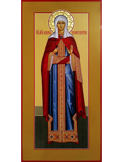 Мария Константинопольская, святая мученица, патрицианка. Рукописная мерная икона.