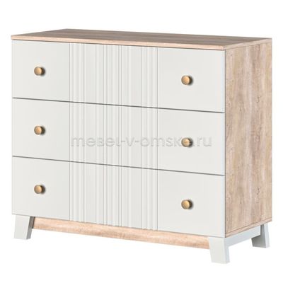 ЗБР074 Комод 3 ящика Ланзетти. Размер: 992*841*422