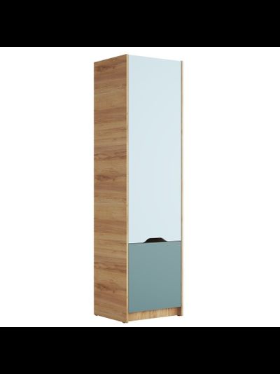 Rich Шкаф ШК-001 Дуб Крафт золотой - Мята/Сумеречный голубой