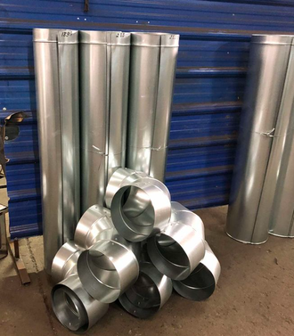 Кожух защитный оцинкованный • отвод 90 градусов