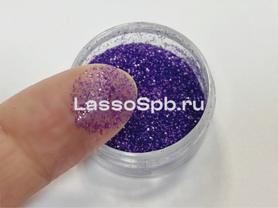 Устойчив к сольвентам глиттер Сатиновый Фиолетовый 0,2 мм, вес 100 г