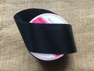 Атласная лента №99 темно-синий, ширина 5 см, длина 28 м