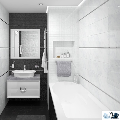 Плитка настенная Laparet Royal черный 20 х 60 см