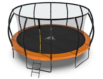 Уличный батут DFC TRAMPOLINE KENGOO II 16FT (4,88 метра) с внутренней сеткой и лестницей