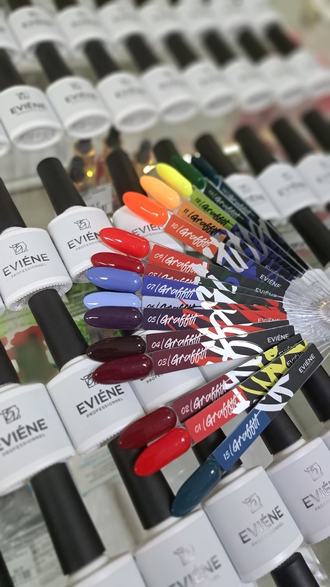 Eviene Цветной гель лак для наращивания ногтей Graffiti