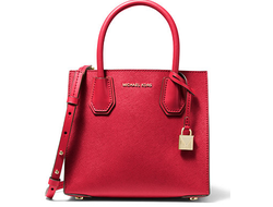 Женская Сумка Michael Kors Mercer small  с замочком красная