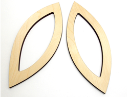 Ручки для сумок пара фанерные 20х10 ракушка