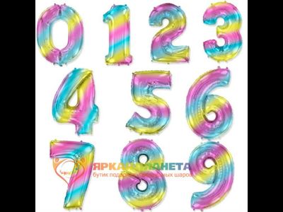 102 см Фольга цифра