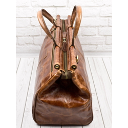 Кожаный саквояж Altamura Premium cognac (арт. 4025-53)
