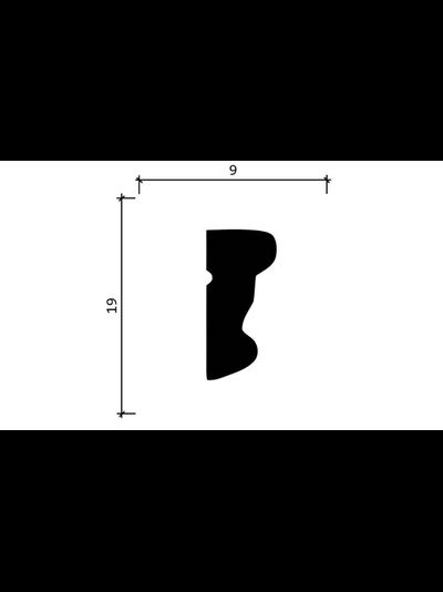 Молдинг Decor Dizain DD25, дюрополимерный, влагостойкий, под покраску, длина 2 м