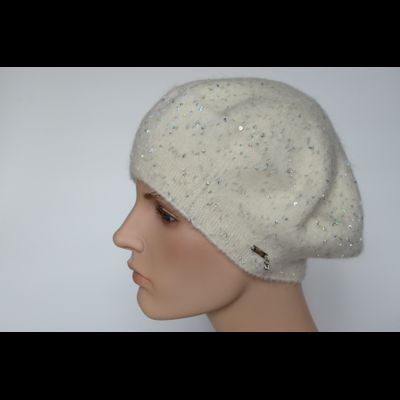 Белый одинарный берет женский Vizio Италия 6949 BO