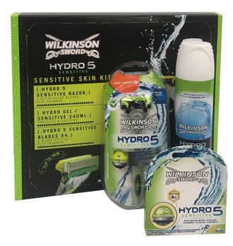 Подарочный набор WILKINSON SWORD HYDRO 5 Sensitive Skin Kit.