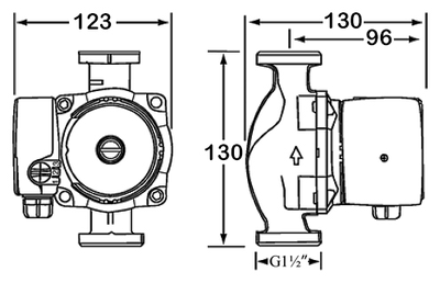 Циркуляционный насос Wilo NO 25/2 25/4 25/6 130мм