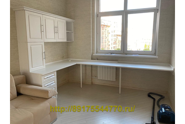 015 Стол с полками.
Фасады: МДФ пленка
Корпуса: ЛДСП Egger, W1100 Белый Альпийский, структура ST9
Столешница: ЛДСП Egger /25 мм/, W1100 Белый Альпийский
