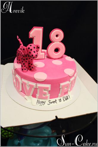 Розовый торт (3 кг.)