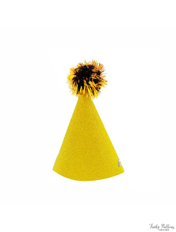 Колпаки с глиттером Золотые