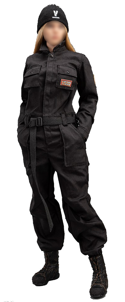 Женский комплект с комбинезоном (черный) 1/6 Work-Wear Set (Black) (VCL-1004C) - VERYCOOL